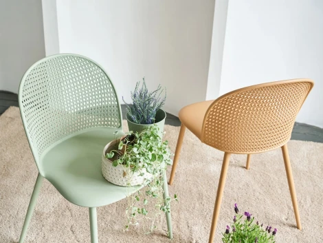 Комплект стульев Ergy 4 шт. ОГОГО Обстановочка! 966342 (Пластик/Светло-коричневый)