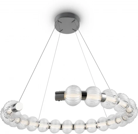 Подвесной светильник Amulet MOD555PL-L26CH4K (LED, 220V, на тросе, шарики, кольцо, бусы)