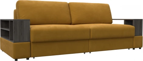 Диван прямой с 2 полками Лига-055 НПБ Лига Диванов (Велюр) арт.129072