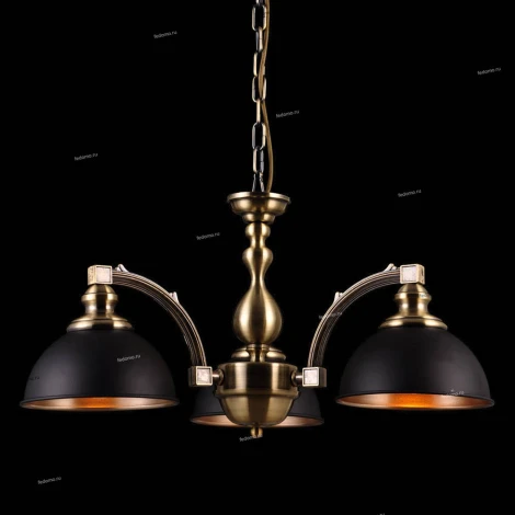 Люстра подвесная Natali Kovaltseva Versailles, 3 плафона, бронза с черным