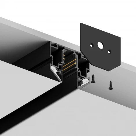 Шинопровод магнитный встраиваемый под натяжной потолок 48V 2 метра Hesby Lighting ElDeko HSBL_0185