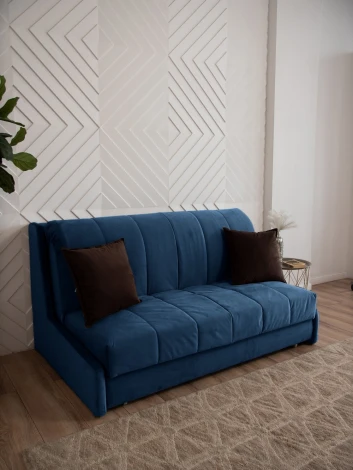 ВЕНЕЦИЯ Кровать-диван прямой синий, 140 D1 furniture арт.AAA41371008