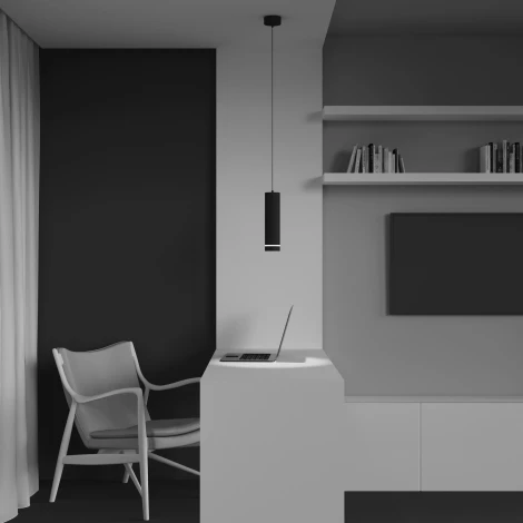 Подвесной светильник Orlo 3000K 1x12Вт 120° LED Maytoni Technical P085PL-12W3K-B (220V, на проводе, круглые)