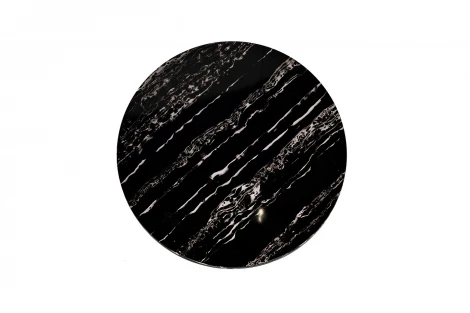 30B-85521 Стол журнальный круглый черный / хром d60*48cм Garda Decor