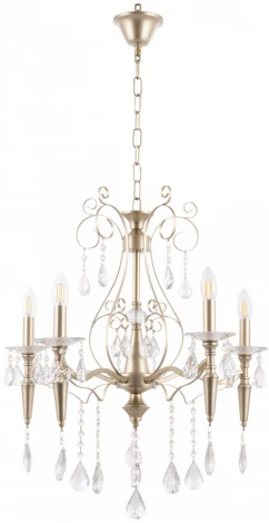Подвесная люстра Arte Milano AM347710 347710/5 CG (220V, подвески, на цепи, подсвечник, свеча)