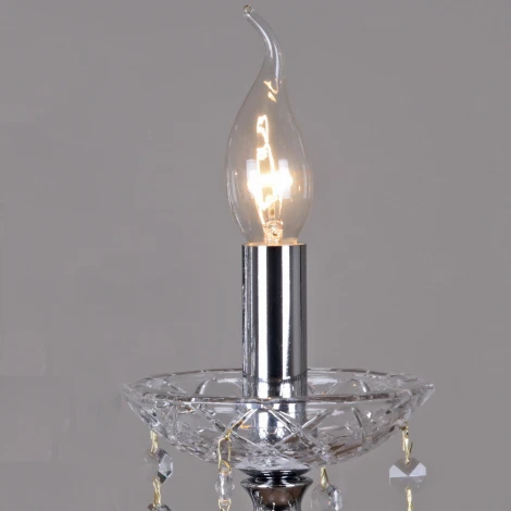Подвесная люстра ILLUMICO IL2367-6POR-39 CR (220V, хрусталь, на цепи, подсвечник, свеча)