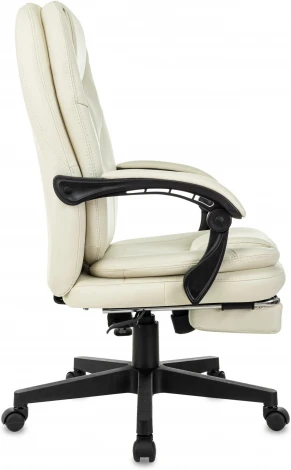 Кресло руководителя Бюрократ CH-868N-F слоновая кость эко.кожа крестов. пластик подст.для ног