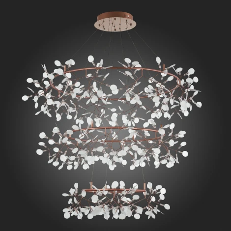 Подвесная люстра светодиодная Rafina SL379.203.486 (220V, на тросе, лепестки, кольцо)