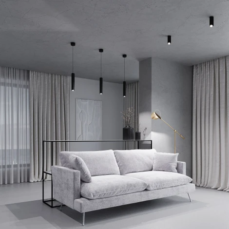 Светильник потолочный светодиодный Elektrostandard Trio 25110/LED 8W 4000K черный (220V)