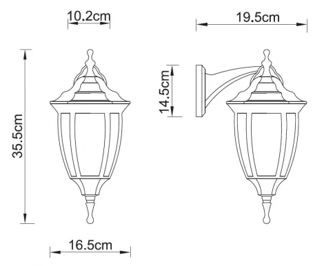 Настенный фонарь уличный Globo Nyx I 31711