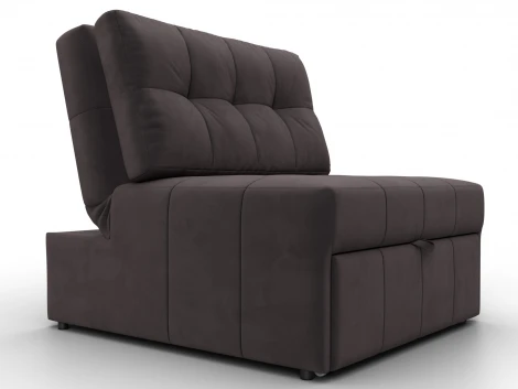 Кресло-кровать Лига-107 (80) (ЛДСП,Брус,Фанера,Велюр/Коричневый) Лига Диванов 134899