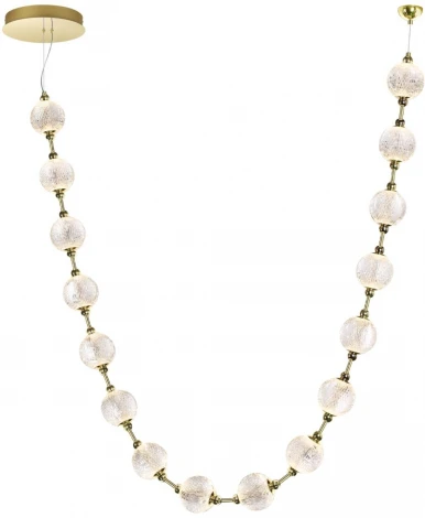 Подвесной светильник Odeon Light Crystal 5008/64L золотой/прозрачный/металл/акрил LED 64W (220V, шарики, бусы)