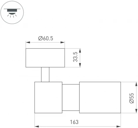Спот SP-ARTEMIS-SURFACE-FLAP-R55-12W Day4000 (WH, 8-80 deg, 230V) (Arlight, IP20 Металл) 051787 (LED)