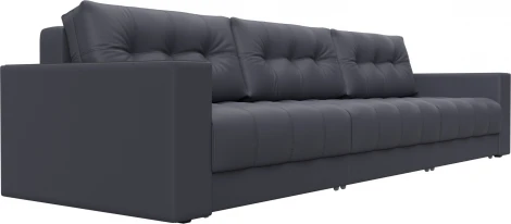 Диван прямой с декором Лига-049 НПБ Лонг Лига Диванов (Экокожа) арт.128436