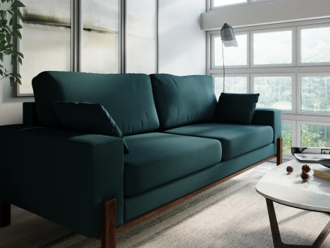 Диван Arsko прямой Хангель велюр голубой