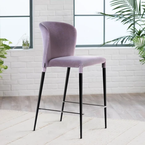 Стул полубарный Albert в шортиках, бархат серый Top Concept 2001000000890