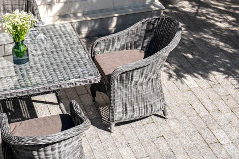 "Эспрессо" обеденная группа плетеная, цвет графит 4SIS арт.УТ-00002205