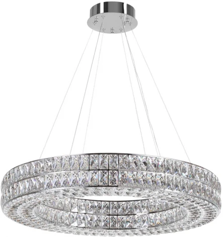 Подвесная люстра Odeon Light Panta 4927/85L хром/металл/хрусталь LED 85W 4000K 5074Лм