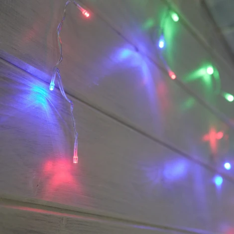 Бахрома светодиодная с эффектом мерцания, 25м. соединяемая, 440 светодиодов, разноцветный свет Uniel ULD-B25006-440/TTK MULTI IP44