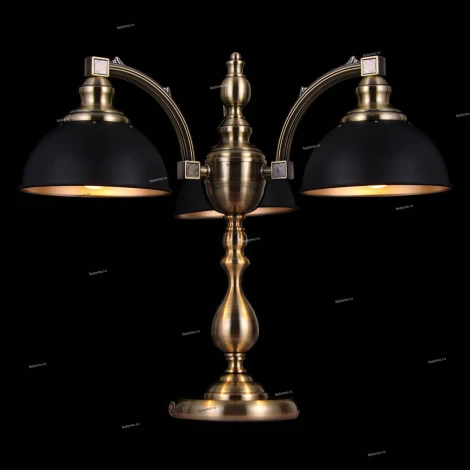 Настольная лампа Natali Kovaltseva Versailles, 3 плафона, бронза с черным