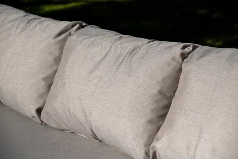 "Верона" лаунж-зона 5-местная плетеная из роупа (веревки), каркас алюминиевый белый, роуп бежевый 4SIS арт.УТ-00009327