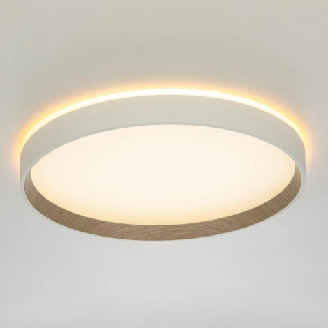 Настенно-потолочный светодиодный светильник IP40 Citilux Etalon CL750320R Белый+Бук с пультом и RGB подсветкой