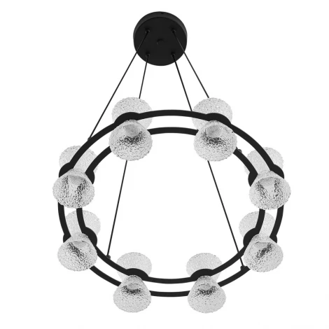 Люстра подвесная Lumion Vinora 8341/28L черный/прозрачный металл/акрил LED 28W 3000K 220V