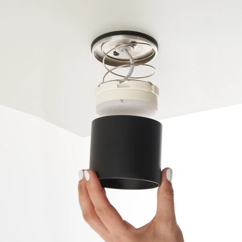 Светильник потолочный накладной Feron HL363 41999 12W, GX53, черный (220V, круглые, IP44)