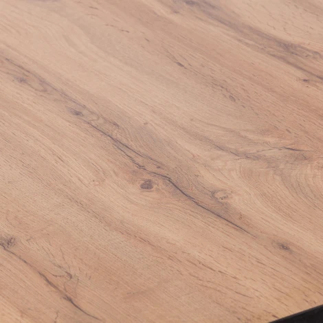 Стол MALTIDO ЛДСП/HPL/металл, 130 х 75+30 75 см, Дуб Вотан/чёрный Tetchair 19745