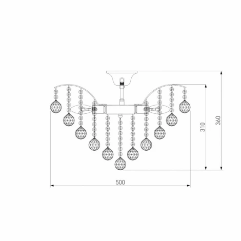 Потолочная люстра Eurosvet Ostiniya 3299/6 хром / прозрачный хрусталь