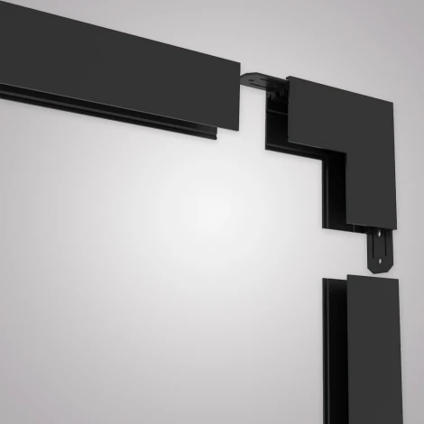 Угловой соединитель внутренний для накладного шинопровода черный AM Group AM544 BK SMART