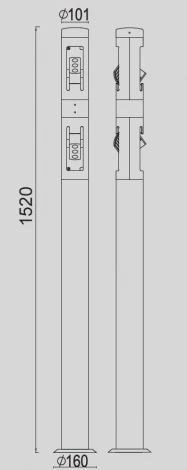 Наземный светильник Oasis Light Column W6142-2-1520