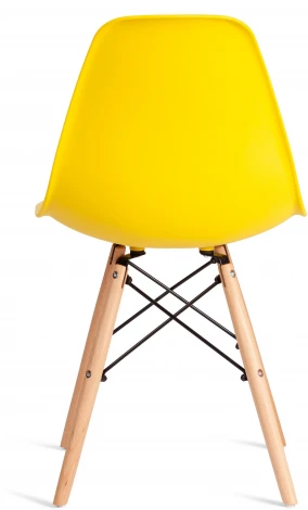 Стул CINDY (EAMES) (mod. 1801) / 1 шт. в упаковке (Дерево бук,Металл,Пластик /Желтый )