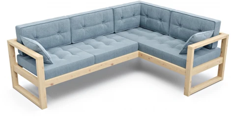 Диван Arsko Астер У сосна голубая рогожка