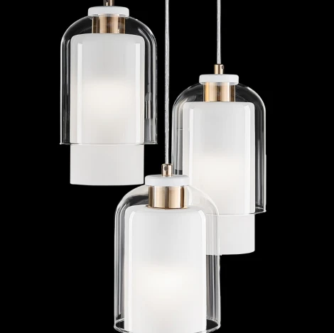 Подвесной светильник 33 ИДЕИ PND105.03.01FG.001.WH-M16WT (220V, на проводе, круглые)