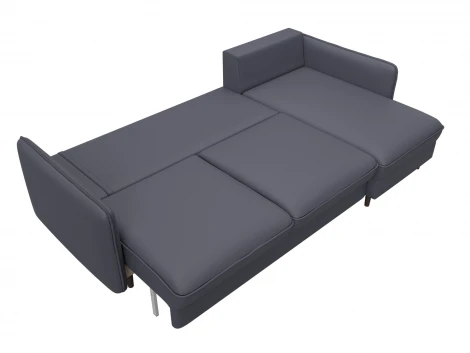 Диван угловой Лига-064 НПБ угол универсальный (ДСП/Дерево/Экокожа/Серый) Лига Диванов 129934