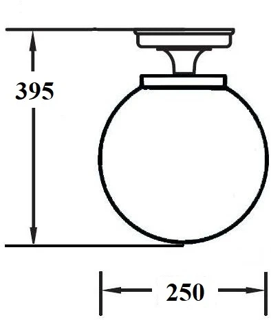 Потолочный светильник уличный Oasis Light GLOBO S 88205SA Bl (220V, фонарь, шар, IP44)