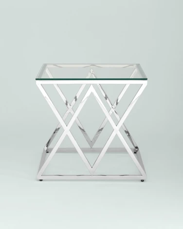 Журнальный стол Stool Group 55*55 ИНСИГНИЯ серебро УТ000001506