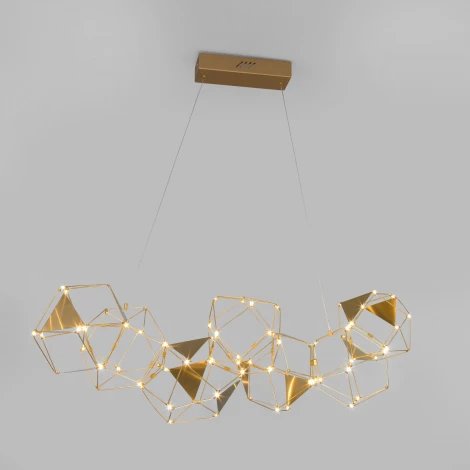 Подвесной светильник светодиодный Eurosvet Uma 90368/7 медь (220V, на тросе)