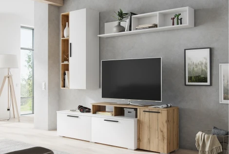 Полка ТЭКС навесная Альберо, белый