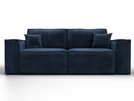 Диван прямой Лига-081 НПБ (ДСП/Пластик/Велюр/Синий) Лига Диванов 134136