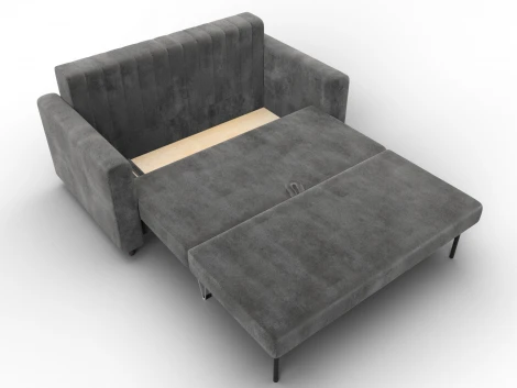Диван прямой Лига-070 (ЛДСП,Брус,Фанера/Дерево/Велюр/Серый) Лига Диванов 129756