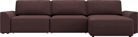 Диван угловой Лига-048 НПБ лонг Лига Диванов (Замша) арт.128505