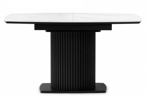 Керамический стол Фестер 160(205)х90 snow white / черный 625975