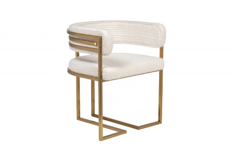 GY-08504 Стул букле бежевый/матовое золото 60*55*73см Garda Decor