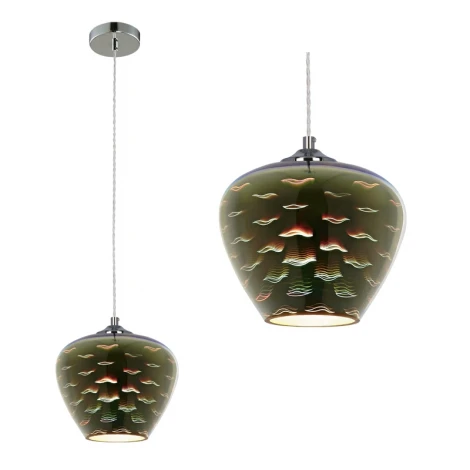 Подвесной светильник Fametto Galassie DLC-G447 E27 CHROME (220V, на проводе, круглые)