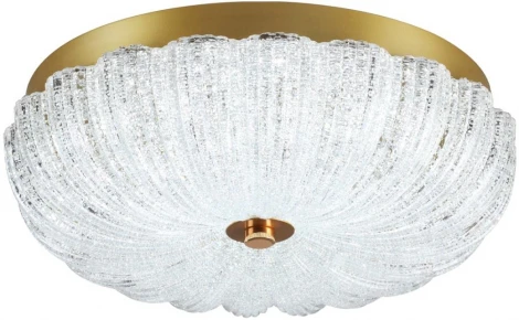 Потолочный светильник круглый Sonex Tesoro 7719/36L металл/стекло/прозрачный/золотой LED 36Вт 3000-6500K D300 IP20 пульт ДУ (220V, круглые)