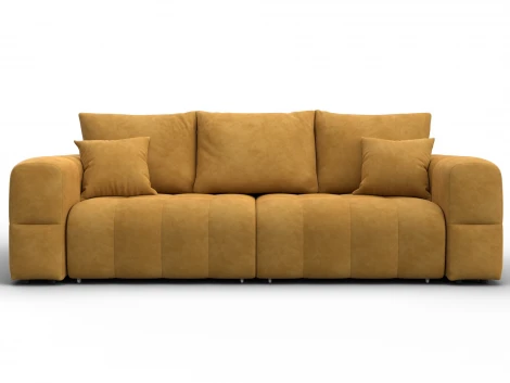 Диван прямой Лига-110 НПБ (ДВП,ДСП,ЛДСП,Брус,Фанера,Велюр/Желтый) Лига Диванов 136504