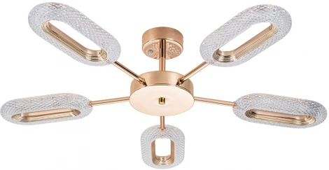 Потолочная люстра на штанге Arte Lamp Ovale A2489PL-5GO (LED, 220V, пульт управления)