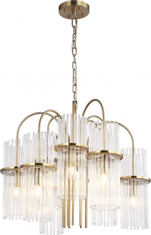 Подвесная люстра ST Luce Tasse SL6145.303.09 латунь/прозрачный E14 9*40W (220V, на цепи)